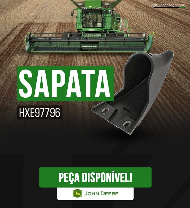 Sapata — código HXE97796 — John Deere