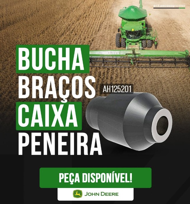 Bucha Braços Caixa Peneira — código AH125201 — John Deere