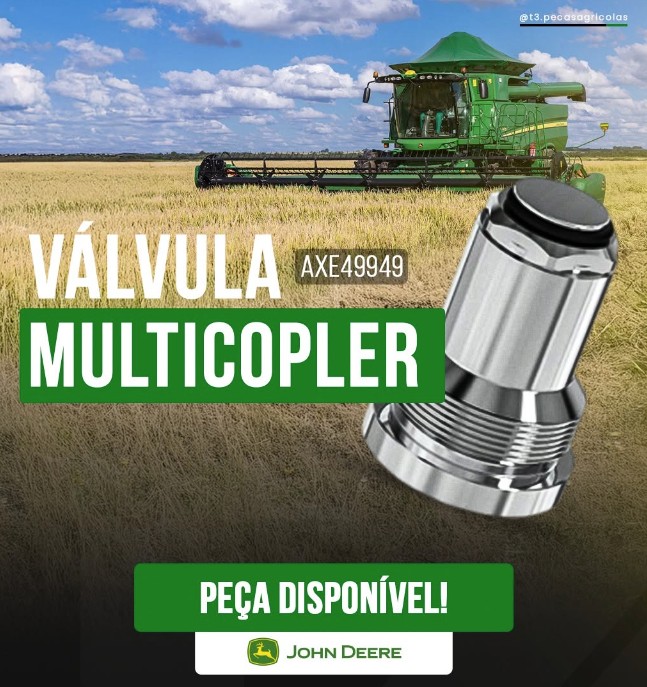 Válvula Multicopler — código AXE49949 — John Deere